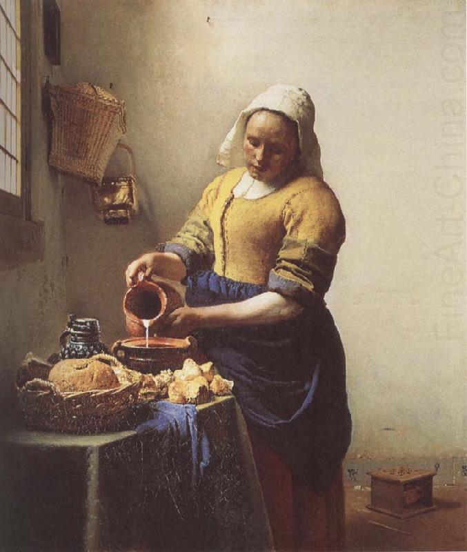 VERMEER VAN DELFT, Jan The Milkmaid china oil painting image
